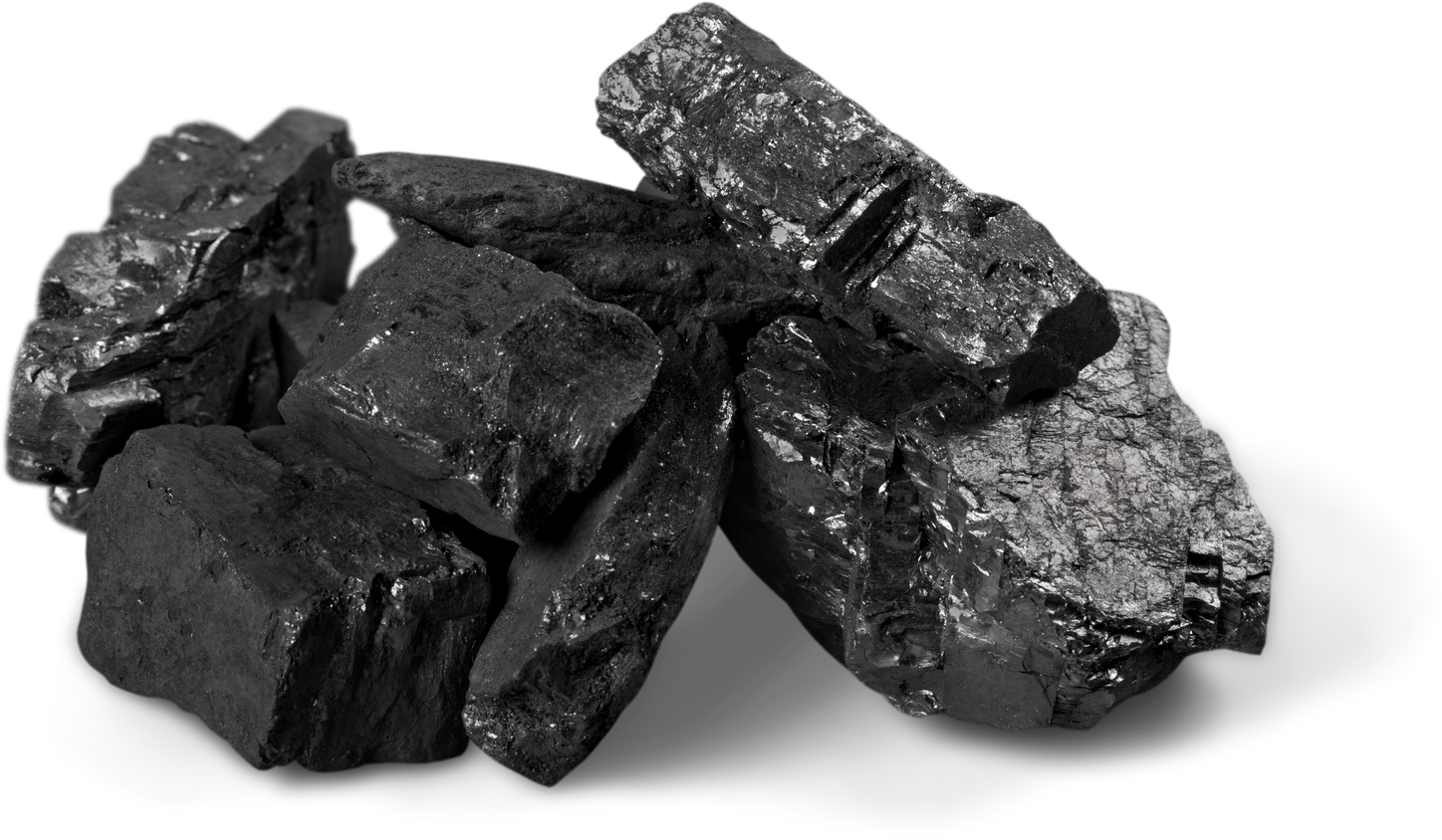 Pieces of Coal Isolated